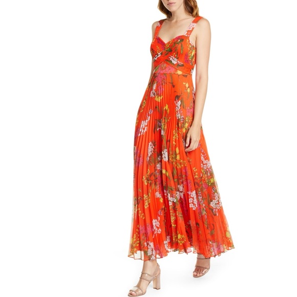 karen millen pleated floral dress
